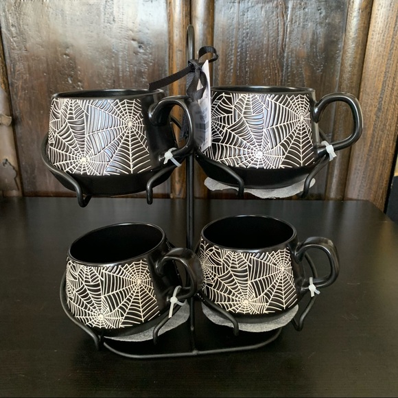 Spider Webs Halloween Mug Stack with Stand - Coco & Lola - Picture 5 of 15